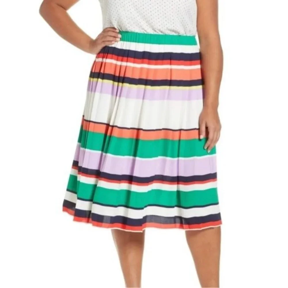 Halogen women‎ multicolor plaid skirt size M